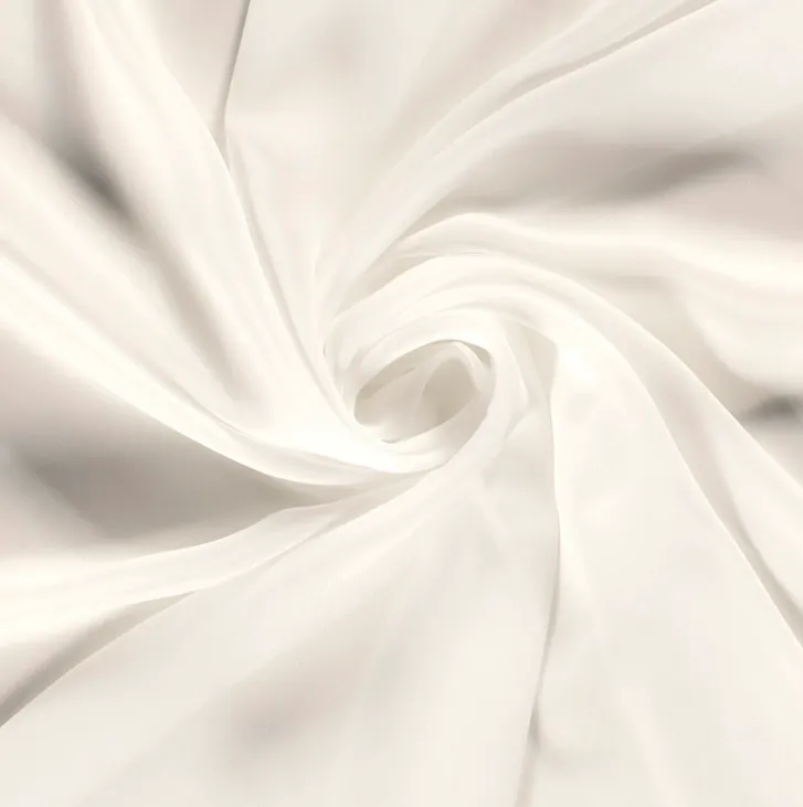 Chiffon effen gebroken wit